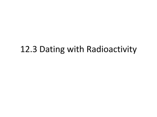 radiometric dating lesson