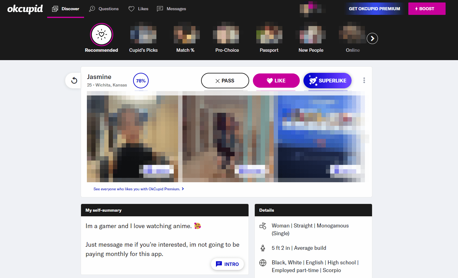 dating type test